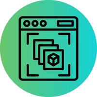 Depth Perception Vector Icon Design