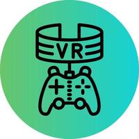 Vr Game Vector Icon Design