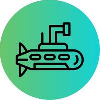 Army Submarine Vector Icon Design