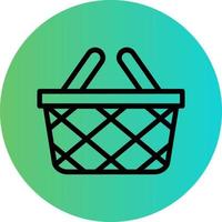 Picnic Basket Vector Icon Design