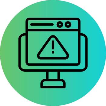 Website Error Vector Icon Design