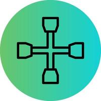 Cross Wrench Vector Icon Design
