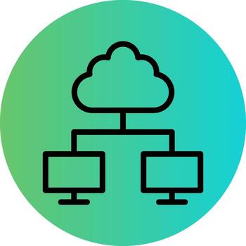 diseño de icono de vector de computación en la nube