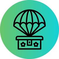 Army Parachute Vector Icon Design