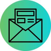 Newsletter Vector Icon Design
