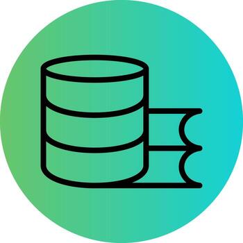 estudiar base de datos vector icono diseño