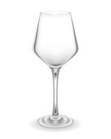 transparent glass for wine and low alcohol drinks vector illustration