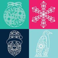 Christmas Line Art Vector illustrations