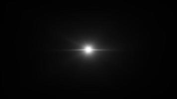 Loop center black and white star optical flares video