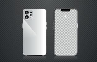 Realistic Mobile Phone Generic Black 3D Mockup vector