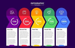 infografía Progreso diagrama modelo vector