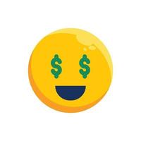 negocio dólar emoji emoticon Finanzas dinero vector