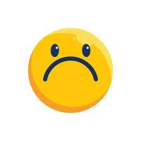 decepcionado emoji emoticon emoción cara triste vector