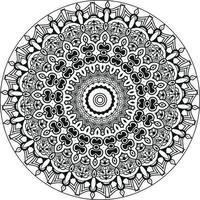 sencillo circular modelo en formar de mandala para alheña, mehndi, tatuaje, decoración. decorativo ornamento en étnico oriental estilo. colorante libro página. circulo vector clipart floral flor oriental modelo