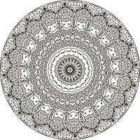 fácil circular modelo en formar de mandala para alheña, mehndi, tatuaje, decoración. decorativo ornamento en étnico oriental estilo. colorante libro página para niños. Clásico decorativo elementos vector