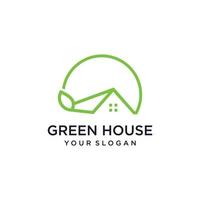 Green house logo design modern concept vector