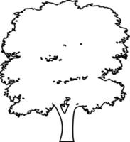 vector silueta de árbol en blanco antecedentes