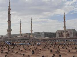 Medina, Saudi Arabia, April 2023 - Interior view of Jannat al-Baqi historical cemetery of Madinah. This cemetery is located near Masjid al-Nabawi in Madinah. photo