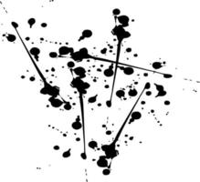 Vector silhouette of ink on white background