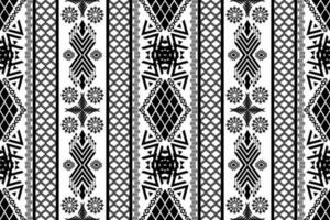 Geometric ethnic oriental traditional art pattern.black and white tone.Figure tribal embroidery style.Design for ethnic background,wallpaper,clothing,wrapping,fabric,element,sarong,vector illustration vector