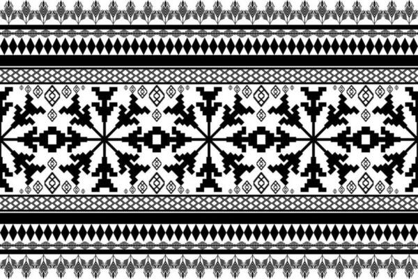 Geometric ethnic oriental traditional art pattern.black and white tone.Figure tribal embroidery style.Design for ethnic background,wallpaper,clothing,wrapping,fabric,element,sarong,vector illustration