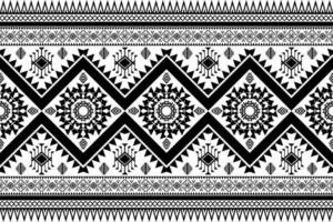 Geometric ethnic oriental traditional art pattern.black and white tone.Figure tribal embroidery style.Design for ethnic background,wallpaper,clothing,wrapping,fabric,element,sarong,vector illustration vector