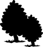 Vector silhouette of Tree on white background