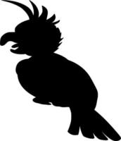 Vector silhouette of Bird on white background