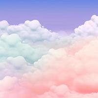 Colorful sky background with clouds in pastel colors photo