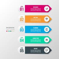 Infographic template business concept with workflow. vector
