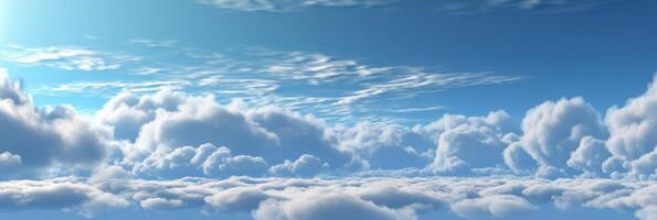 Blue sky with cloud background, Cloudy sky for summer time. photo