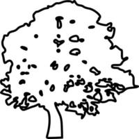 Vector silhouette of Tree on white background