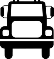 Vector silhouette of truck on white background