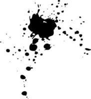 Vector silhouette of ink on white background