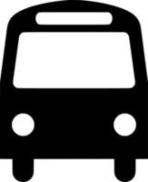 Vector silhouette of bus on white background