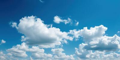 Blue sky with cloud background, Cloudy sky for summer time. photo