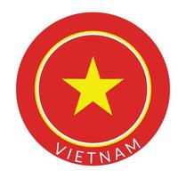 Vietnam flag for sticker, button design vector