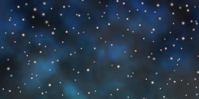 Dark Blue, Green vector background with colorful stars.