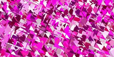 Light pink vector backdrop with triangles, lines.