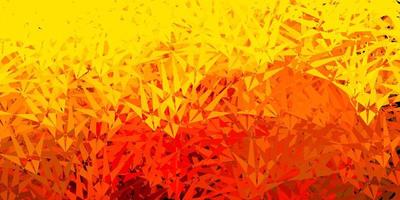 Dark orange vector background with triangles.