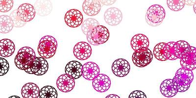 Light Pink vector pattern with spheres.