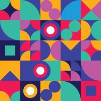 Geometric poster design element halftone graphic colorful shapes line vector shapes abstract mural background