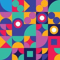 Geometric poster design element halftone graphic colorful shapes line vector shapes abstract mural background