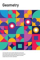 Geometric poster design element halftone graphic colorful shapes line vector shapes abstract mural background