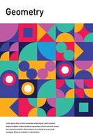 Geometric poster design element halftone graphic colorful shapes line vector shapes abstract mural background