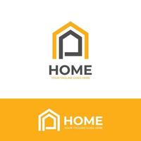 Home Logo Design with a unique and minimalistic line style vector