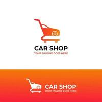 Unique Car Shop vector graphic logo design