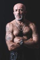 Tattooed man portrait photo