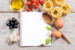 Traditional Italian tagliatelle pasta photo