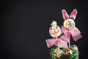 Easter bunny cake pops photo